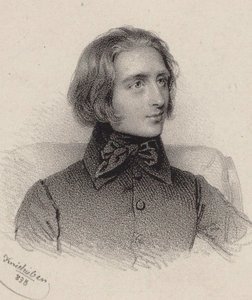 Retrato del compositor Franz Liszt, 1838 de Josef Kriehuber