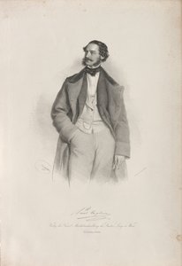 Retrato del bailarín, coreógrafo y maestro de ballet Paul Taglioni 1808-1884, 1856 de Josef Kriehuber