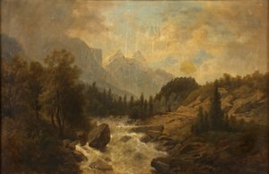 paisaje forestal de Josef Kriehuber