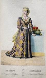 Isabel de Luxemburgo 1409-1442, Reina de Bohemia, 1828 de Josef Nikolaus Kriehuber