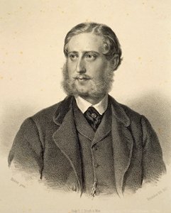 Retrato de Ferdinand Bonaventura, Príncipe Kinsky. Grabado de Josef Kriehuber de Josef Nikolaus Kriehuber