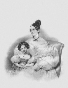 Retrato de Olga Narychkina Potocki con su hija Sophie, 1802-1861, 1835