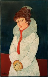 Dama con abrigo de piel de Josef Scharl