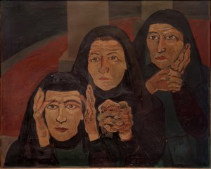 Tres mujeres afligidas (Lamenting women)