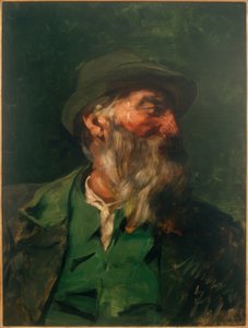 Retrato de un cazador en semiperfil de Josef Wenglein