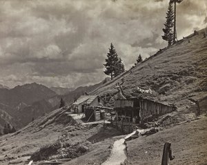 Álbum "Meine weltkriegs - Erinnerungen South-West Front (Carintia, Italia, Tirol del Sur) 31/03/1915-12/11/1918 - Josef Zohles Wien": barracas militares en los Alpes