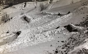 Trincheras en la nieve