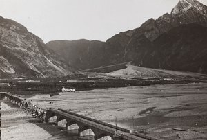 Álbum "Meine weltkriegs - Erinnerungen South-West Front (Carintia, Italia, Tirol del Sur) 31/03/1915-12/11/1918 - Josef Zohles Wien": puente en Tagliamento de Josef Zohles