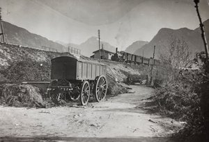 Álbum "Meine weltkriegs - Erinnerungen South-West Front (Carintia, Italia, Tirol del Sur) 31/03/1915-12/11/1918 - Josef Zohles Wien": ferrocarril Tolmezzo