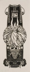 Ex libris de Pau Salvat de Josep Triadó