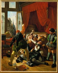 Escena de la noche de San Bartolomé (pintura sobre lienzo) de Joseph Nicolas Robert Fleury
