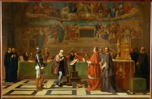 Galileo Galilei ante el Santo Oficio en el Vaticano ... de Joseph-Nicolas Robert-Fleury