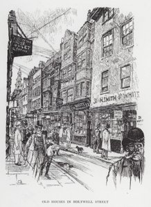 Casas Antiguas en Holywell Street de Joseph (after) Pennell