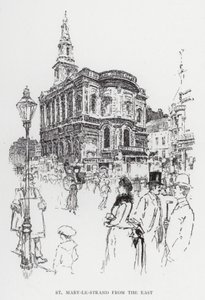 St Mary-le-Strand desde el Este de Joseph (after) Pennell