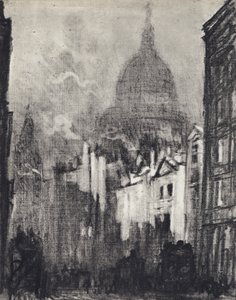 Cúpula de San Pablo, desde Cannon Street de Joseph (after) Pennell