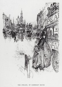 The Strand, por Somerset House de Joseph (after) Pennell