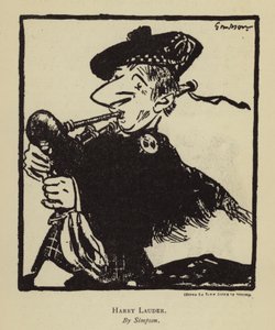 Harry Lauder, cantante y comediante escocés (lito) de Joseph (after) Simpson