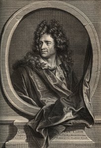 Retrato de Corneille Van Cleve escultor francés (1645-1732) - grabado por Poilly después de la pintura de Joseph Vivien de Joseph (after) Vivien