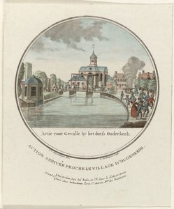 Ataque en Ouderkerk aan de Amstel, 1787 Action for Gevalle by the dorß Ouderkerk / Action arrivée proche le village d