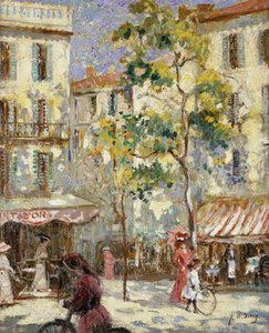 Escena de calle en París de Joseph Alfred Terry
