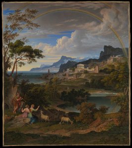 Paisaje heroico con arcoíris de Joseph Anton Koch
