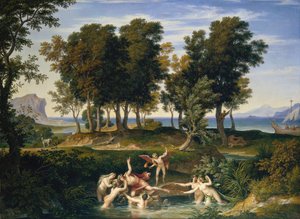 Paisaje con el rapto de Hilas de Joseph Anton Koch