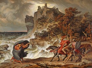Macbeth y las brujas, 1829-30 de Joseph Anton Koch