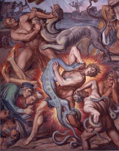 El infierno de La Divina Comedia de Dante - (detalle)