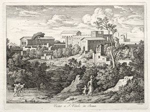 View of San Vitale, Rome de Joseph Anton Koch