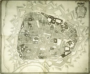 Un plano grabado de Viena, 1770 de Joseph Anton Nagel