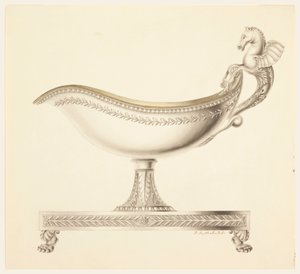 Dibujo, Alzado de un barco salsero, 1790-1825