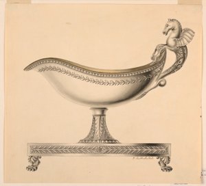 Dibujo, Alzado de un barco salsero, 1790-1825