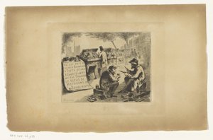 Libros para el almuerzo
Puede venir a leer a cualquier hora siempre que no moleste el almuerzo de los libreros (título en el objeto) de Joseph Apoux