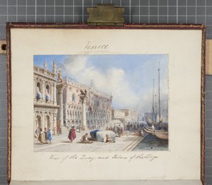 Venecia, pegado en el Diario de un viaje por Suiza e Italia de Thomas Moody, 1822 de Joseph Axe Sleap