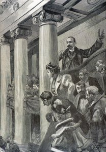 El anarquista Auguste Vaillant lanza su bomba