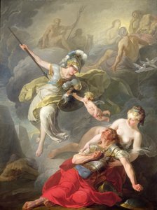 Batalla entre Minerva y Marte, 1771 de Joseph Benoît Suvée