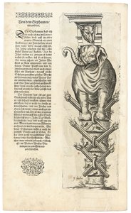 Columna con figura de un elefante, 1604 de Joseph Boillot