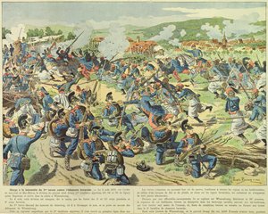 La batalla de Wissembourg, 3-4 de agosto de 1870 de Joseph Charles (after) Beuzon