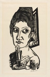 Mujer con vela de Joseph Charles Marin