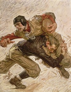 Jugadores de fútbol de Joseph Christian Leyendecker