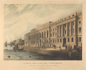 Vista sur de la nueva Aduana de Joseph Constantine Stadler