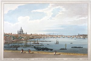 Puente de Blackfriars, Londres, 1795 de Joseph Constantine Stadler