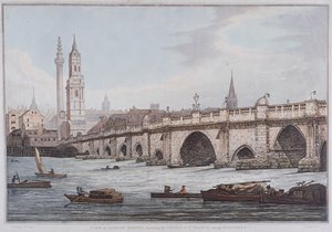 Puente de Londres antiguo, Londres, 1790 de Joseph Constantine Stadler