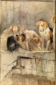 Foxhounds - Puerta Jingling de Joseph Crawhall