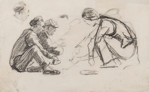 Figuras sentadas de Joseph Crawhall