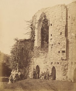Abadía de Easby. Desde el este, 1850s de Joseph Cundall