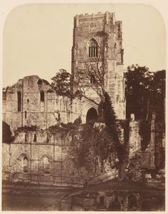 Abadía de Fountains. La Iglesia y la Sala Capitular, 1850s de Joseph Cundall