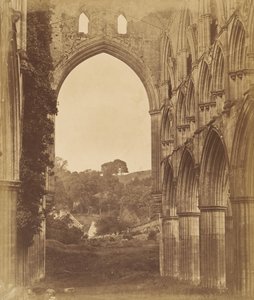 Abadía de Rievaulx. Interior del coro, años 1850 de Joseph Cundall
