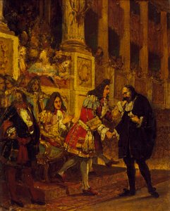 Pierre Corneille recibido por el Gran Conde de Joseph Desire Court