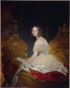 Princesa Marie Charlotte Frederique de Wurttemberg (1807-1873), Gran Duquesa Helene de Rusia (Princesa Friederike Charlote Marie Of Wurttemberg, Gran Duquesa Elena Pavlovna de Rusia). Pintura de Joseph Desire Court (1797-1865), óleo sobre lienzo